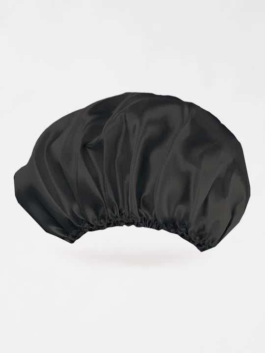 Betty Dain #620 Satin Curl Cap Black