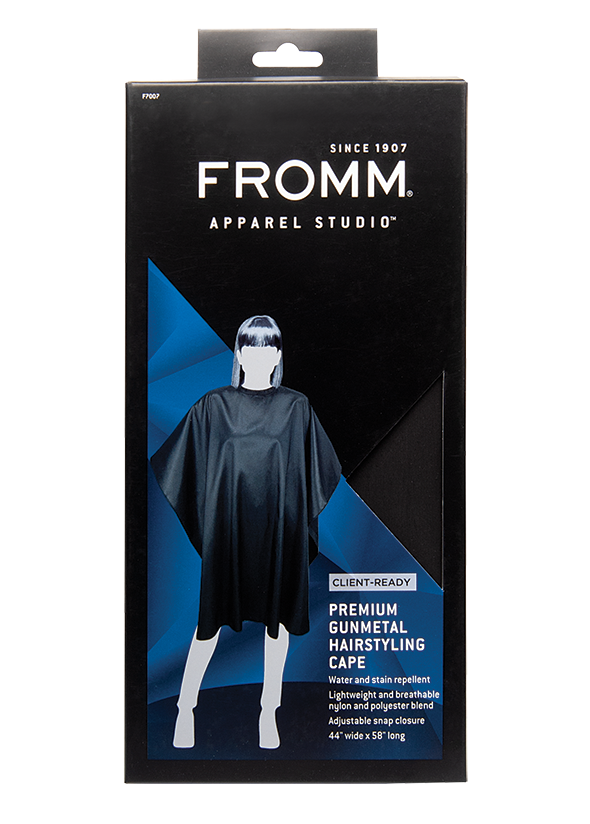 Fromm Client-Ready Premium Gunmetal Hairstyling Cape