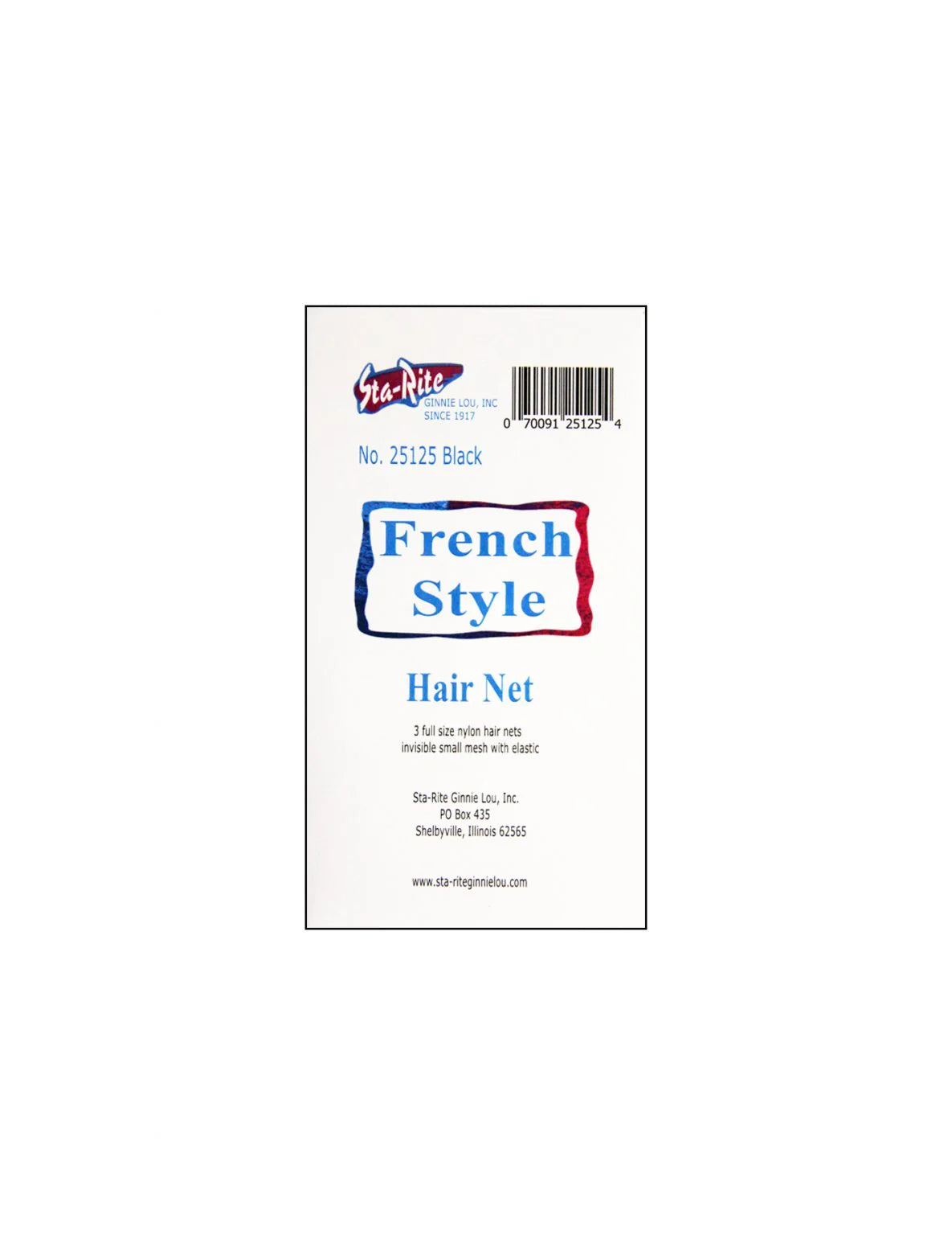 Sta-Rite French Style Hair Nets 3 pack