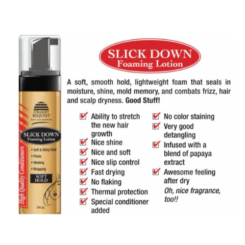 Straight Request Slick Down Foaming Lotion