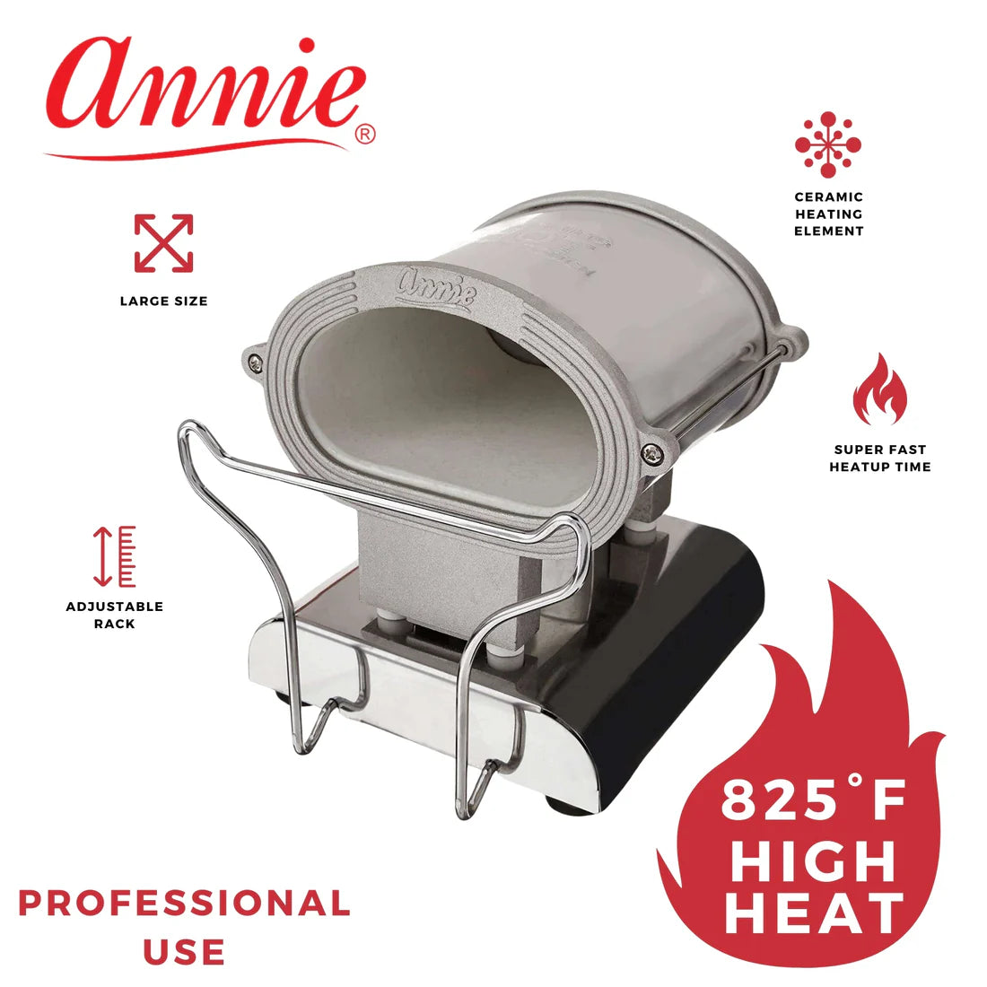 Annie Professional Thermal Curling Iron Holder Kit, 17 Piece Set, Black