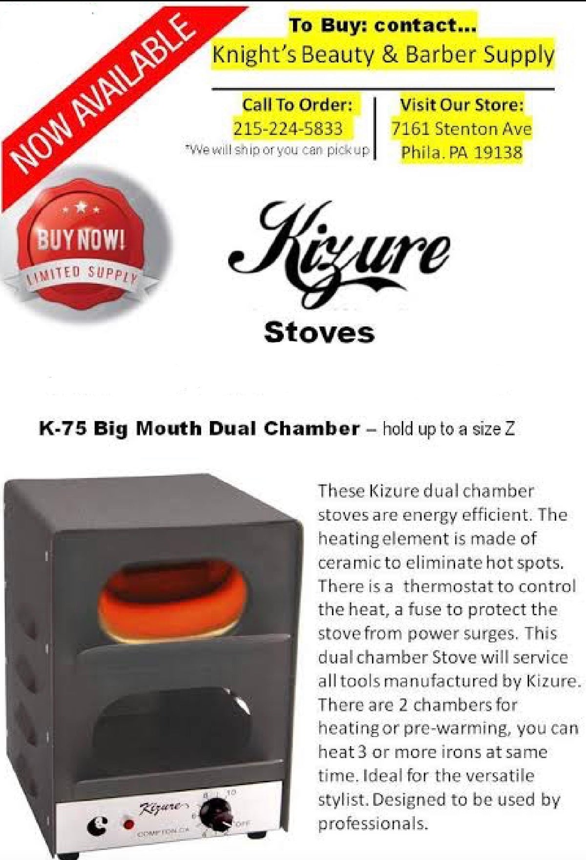 Kizure Big Mouth Double Oven **LIMITED SUPPLY**