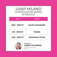 LISAP MILANO CERTIFICATION COURSES