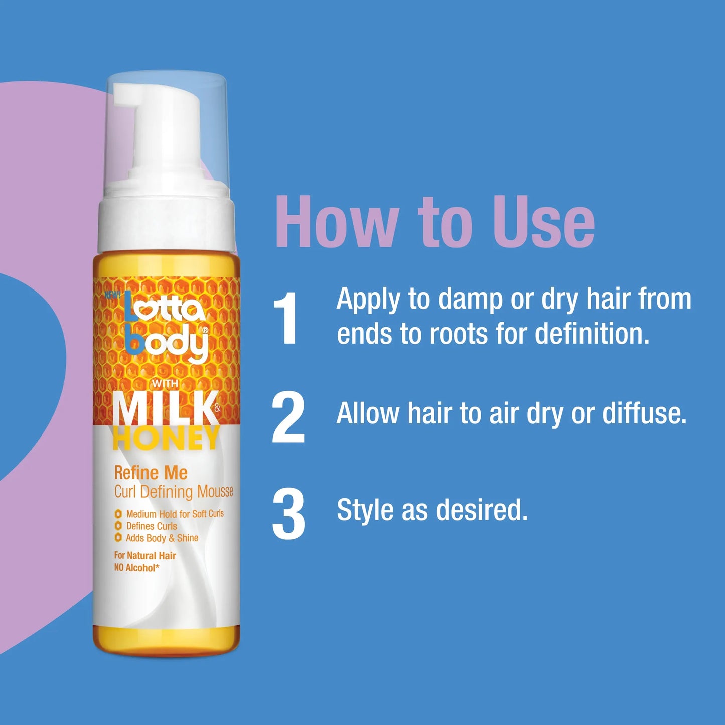 Lottabody Refine Me Curl Defining Mousse 7oz