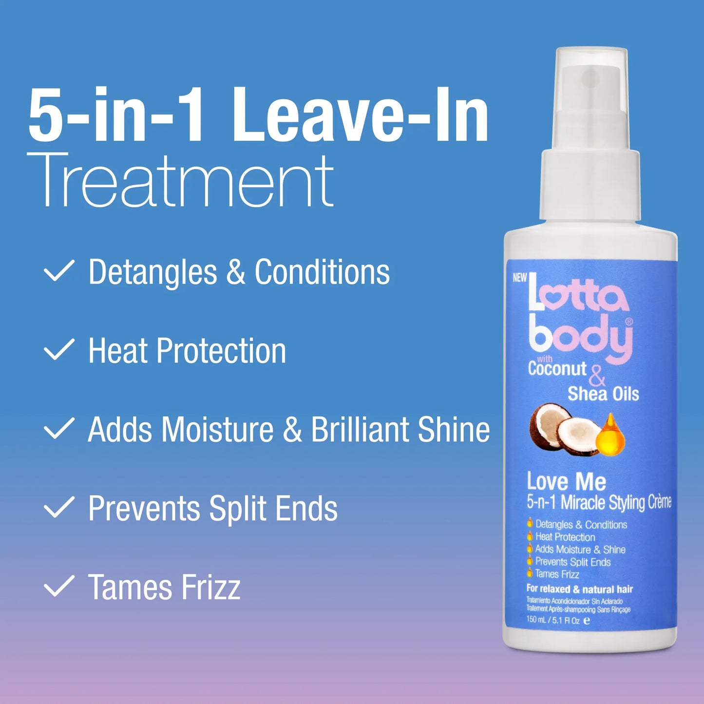 Lottabody Love Me 5-n-1 Leave-In Treatment 5oz