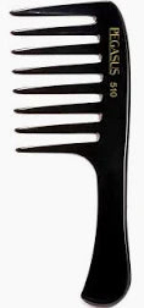 Pegasus Hard Rubber Combs #510 Detangling Shampoo Comb