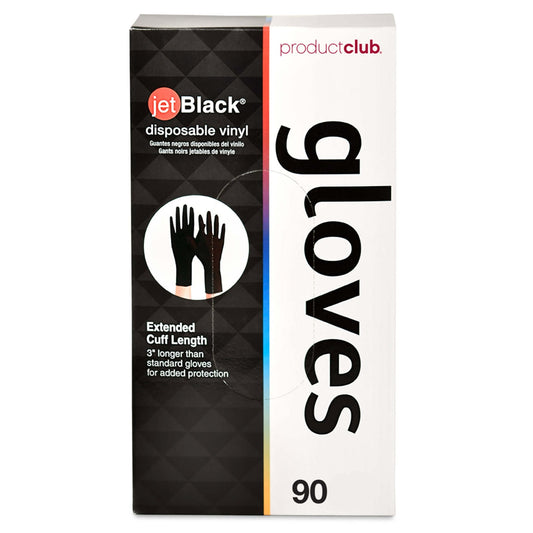 Product Club JETBLACK® Disposable Vinyl Gloves 90c