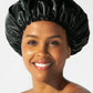 Betty Dain #620 Satin Curl Cap Black