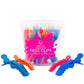 Betty Dain/Colortrak  #7044 Rubberized Croc Clips 12pk (8 Jumbo/ 4 Regular)