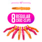 Betty Dain/Colortrak  #7044 Rubberized Croc Clips 12pk (8 Jumbo/ 4 Regular)