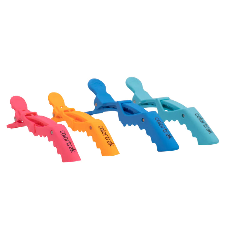 Betty Dain/Colortrak  #7044 Rubberized Croc Clips 12pk (8 Jumbo/ 4 Regular)