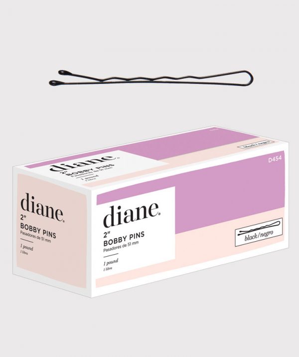 Diane #D454 Bob Pins 2" w/Rubber Tips Black